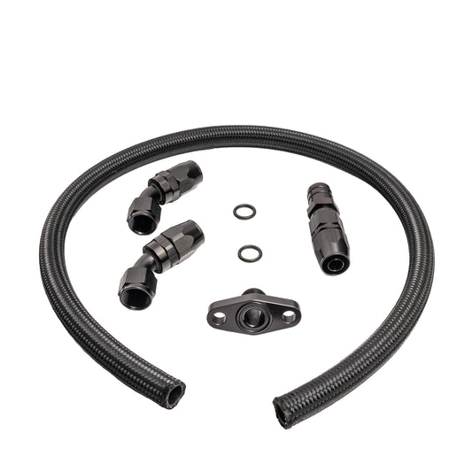 Tombstone Diesel - Turbo Drain Line Kit With -10 AN Fittings - Dodge Ram Cummins