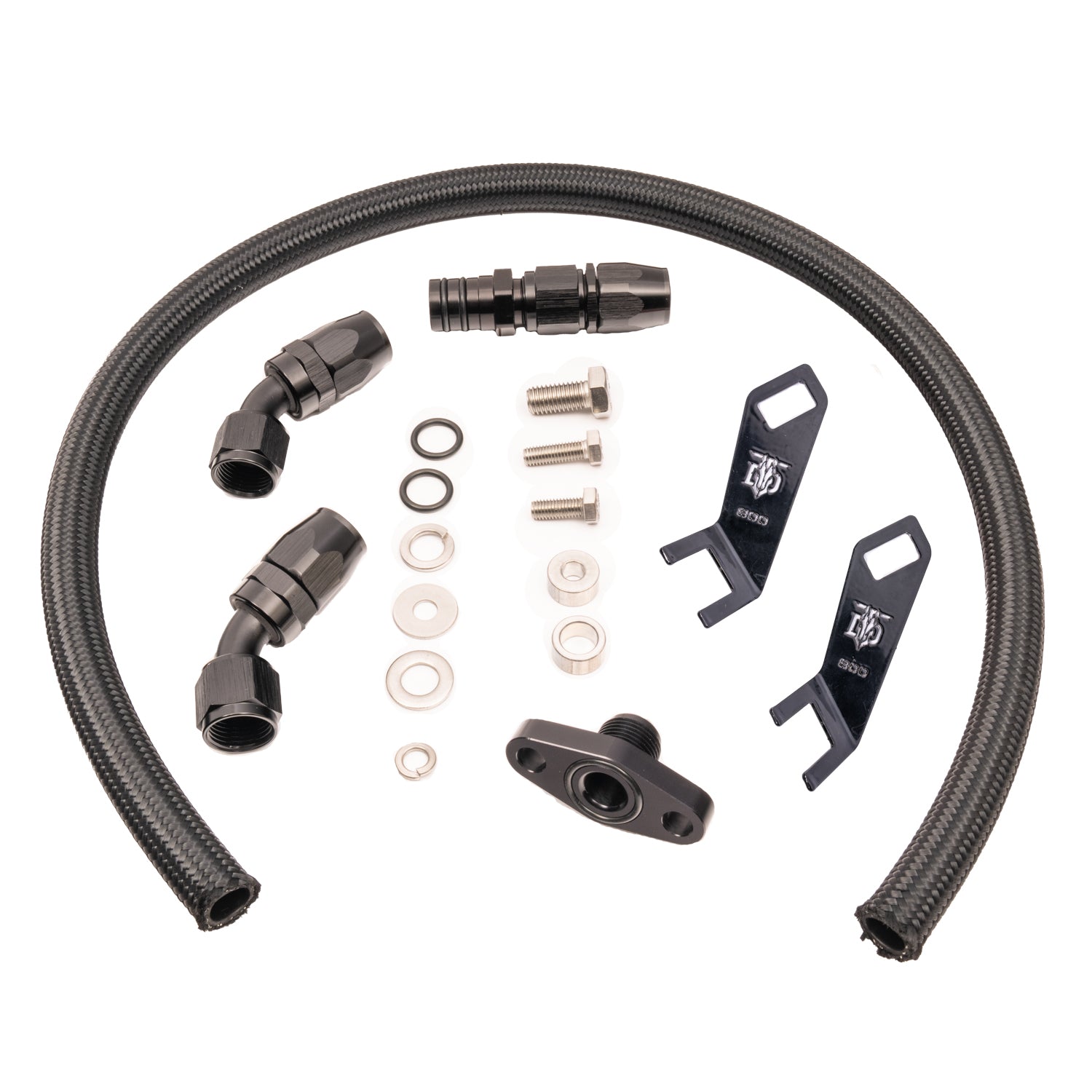 Tombstone Diesel - Turbo Drain Line With -10 AN Fittings And AN Drain Lock Kit - Dodge Ram Cummins